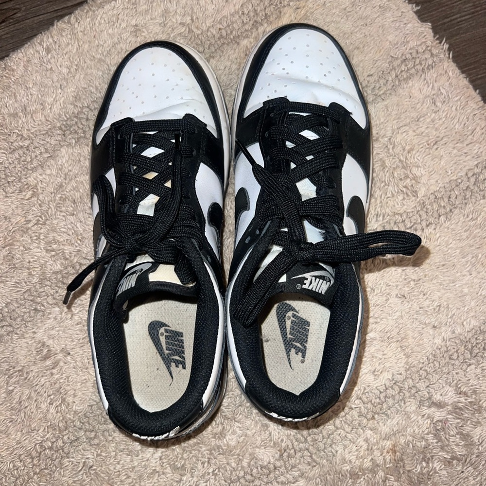 Nike Black and White dunks low